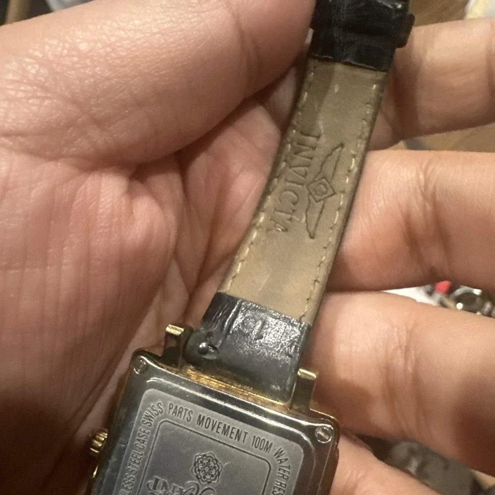 Working Invicta Flame Fusion Crystal Ladies Wrist Watch Square 33mm Black Runs‎